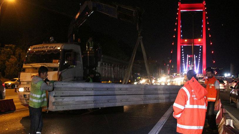 FSM Köprüsü'nde Geçici Bariyerler Konulmaya Başlandı!