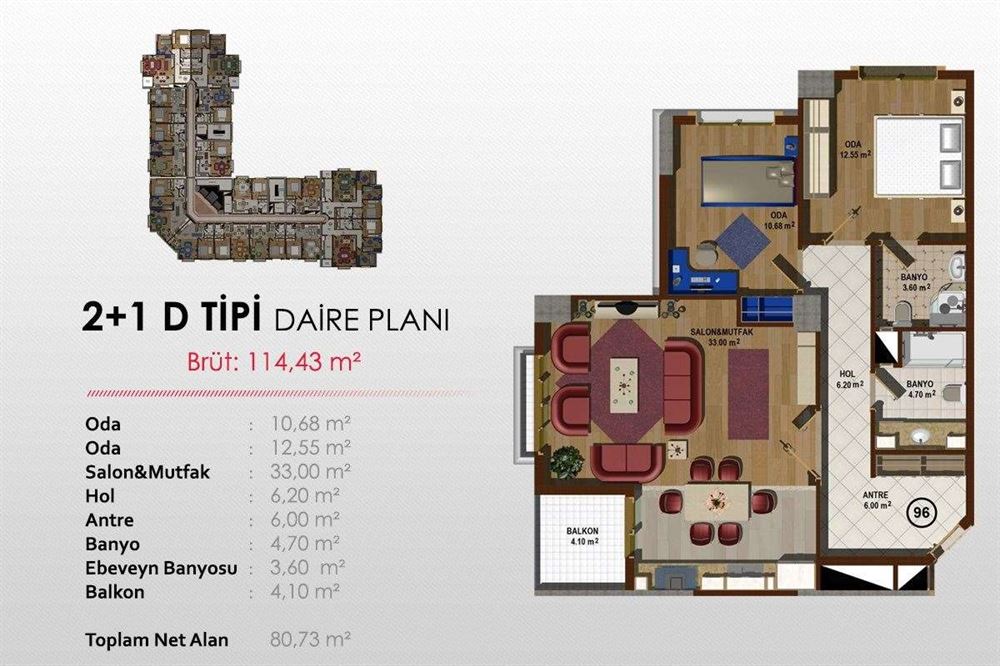 Kulvar Residence Projesi Kat Planları