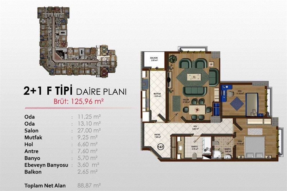 Kulvar Residence Projesi Kat Planları