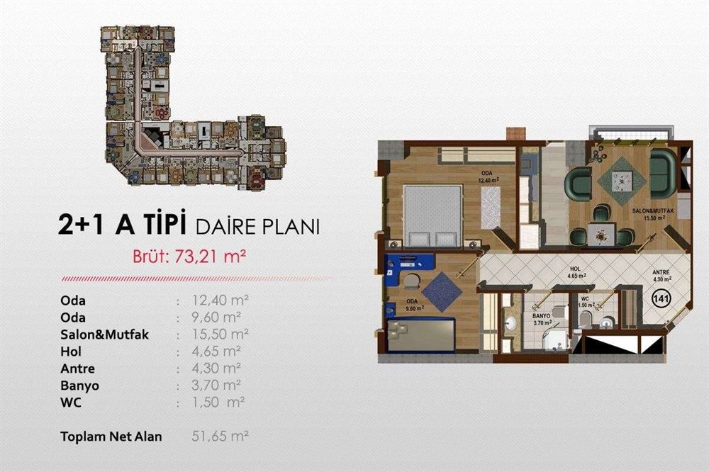 Kulvar Residence Projesi Kat Planları