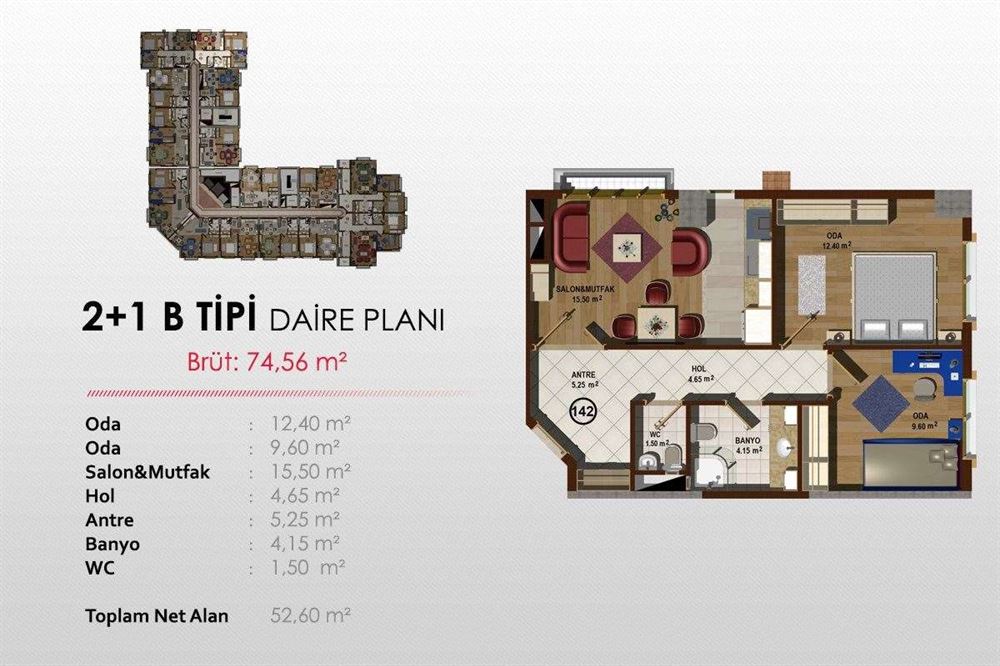 Kulvar Residence Projesi Kat Planları