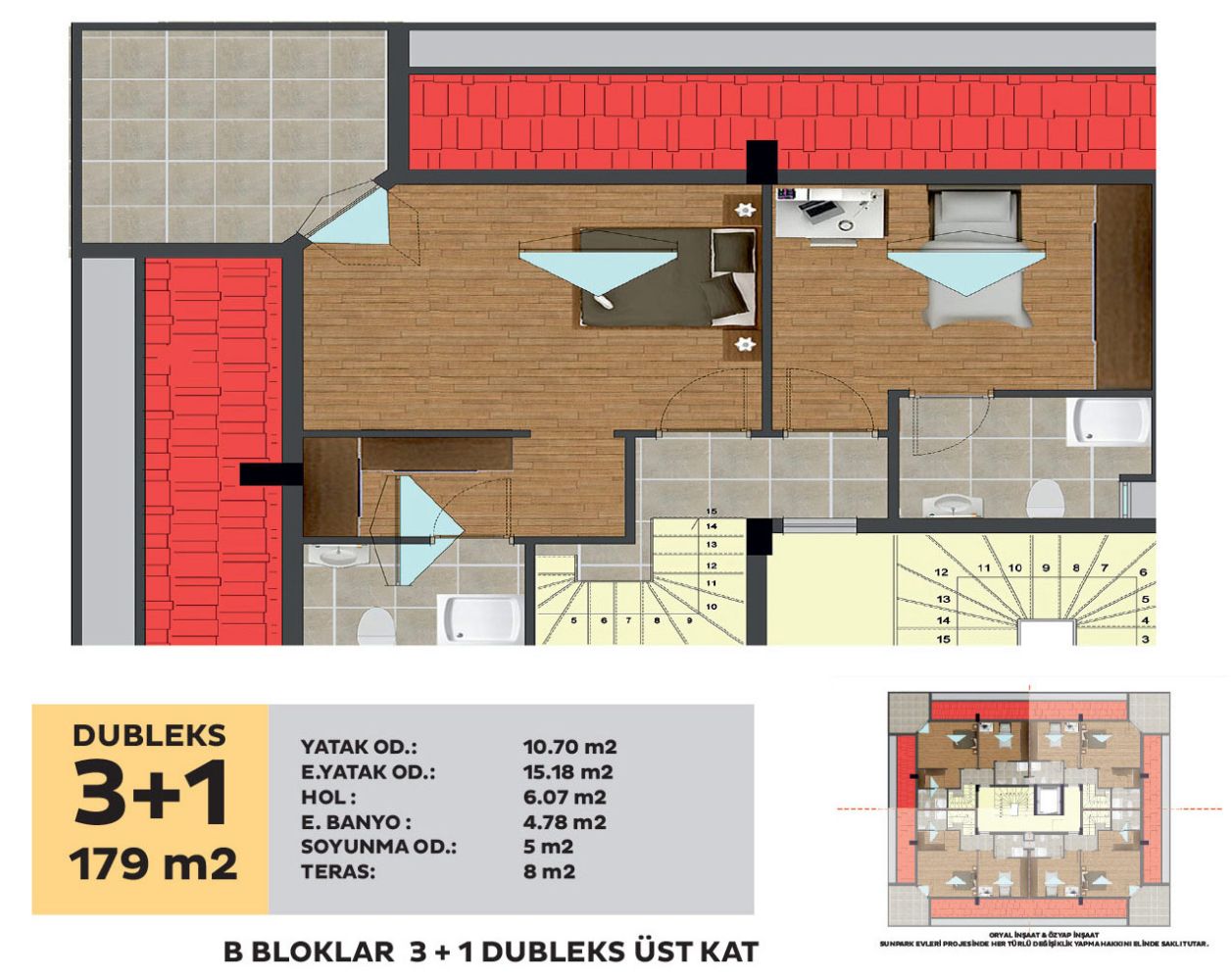 sunpark evleri kat planı